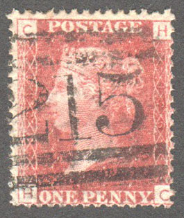 Great Britain Scott 33 Used Plate 123 - HC - Click Image to Close